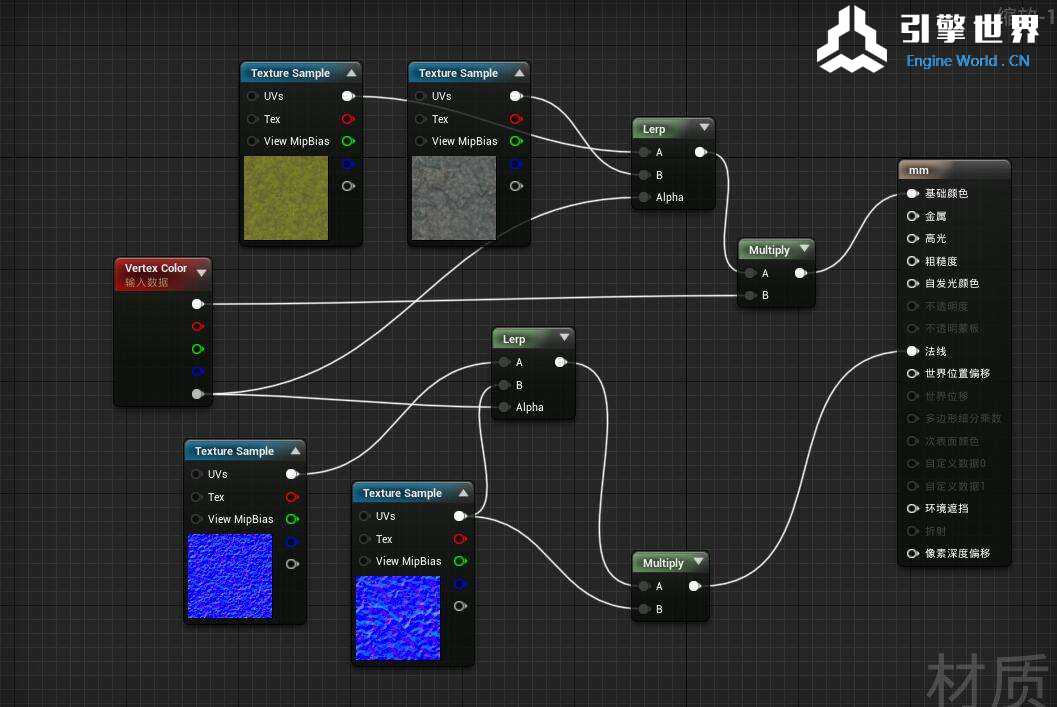 UE4笔刷材质球蓝图