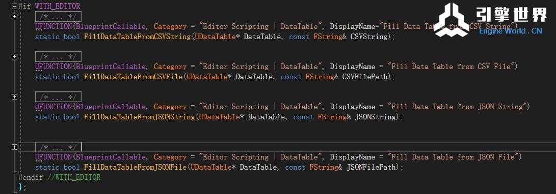 DataTableFunctionLibrary 源代码